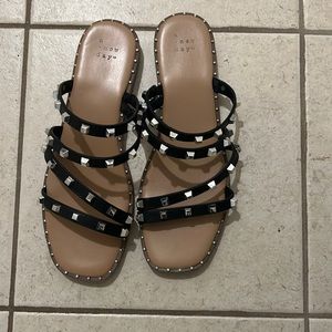 Black studded sandal